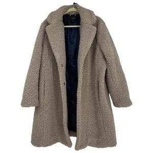 J. Crew Teddy Sherpa Topcoat jacket AB913 coat Size 1X XXL